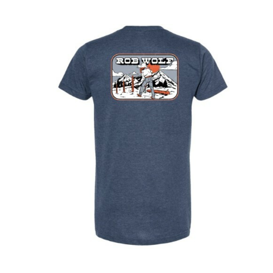 Heather Blue Logo Tee